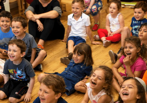 Kids enjoying a fun classroom session